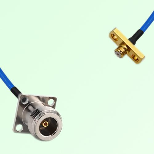 Semi-Flexible Jumper SMP Female 2 Hole to N Female 4 Hole 17.5x17.5mm Semi-Flexible Jumper SMP Female 2 Hole to N Female 4 Hole 17.5x17.5mm