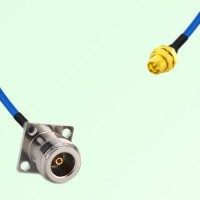 Semi-Flexible Jumper SMP Bulkhead Male to N Female 4 Hole 17.5x17.5mm Semi-Flexible Jumper SMP Bulkhead Male to N Female 4 Hole 17.5x17.5mm