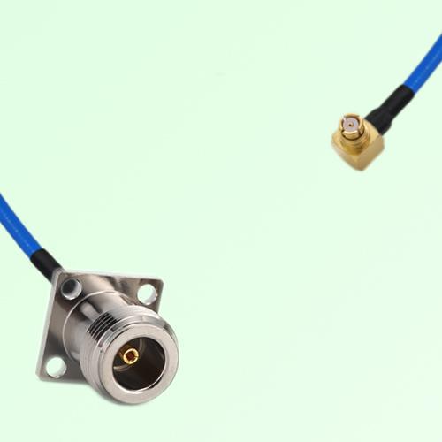 Semi-Flexible Jumper SMP Female Right Angle to N Female 4 Hole 17.5x17.5mm Semi-Flexible Jumper SMP Female Right Angle to N Female 4 Hole 17.5x17.5mm