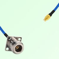Semi-Flexible Jumper SMP Female to N Female 4 Hole Flange Mount 17.5x17.5mm Semi-Flexible Jumper SMP Female to N Female 4 Hole Flange Mount 17.5x17.5mm