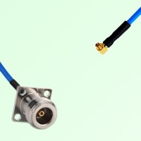 Semi-Flexible Jumper SMPM / SSMP Female Right Angle to N Female 4 Hole 17.5mm Semi-Flexible Jumper SMPM / SSMP Female Right Angle to N Female 4 Hole 17.5mm
