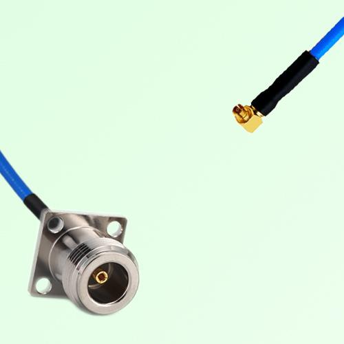 Semi-Flexible Jumper SMPM / SSMP Female Right Angle to N Female 4 Hole 17.5mm Semi-Flexible Jumper SMPM / SSMP Female Right Angle to N Female 4 Hole 17.5mm