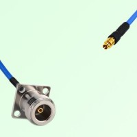 Semi-Flexible Jumper SMPM / SSMP Female to N Female 4 Hole 17.5x17.5mm Semi-Flexible Jumper SMPM / SSMP Female to N Female 4 Hole 17.5x17.5mm