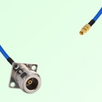 Semi-Flexible Jumper SMPM / SSMP Male to N Female 4 Hole 17.5x17.5mm Semi-Flexible Jumper SMPM / SSMP Male to N Female 4 Hole 17.5x17.5mm
