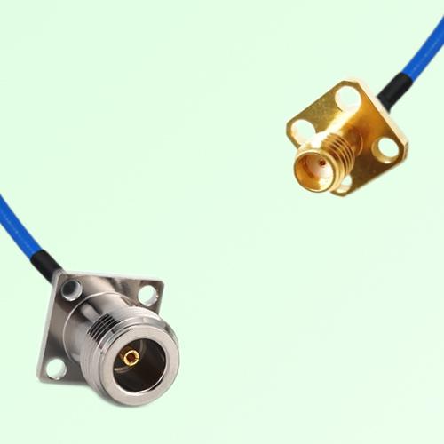 Semi-Flexible Jumper SSMA Female 4 Hole 12.7x12.7mm to N Female 4 Hole 17.5mm Semi-Flexible Jumper SSMA Female 4 Hole 12.7x12.7mm to N Female 4 Hole 17.5mm