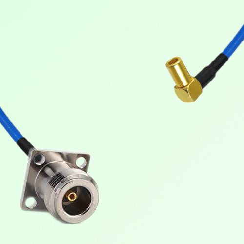 Semi-Flexible Jumper SSMB Female Right Angle to N Female 4 Hole 17.5x17.5mm Semi-Flexible Jumper SSMB Female Right Angle to N Female 4 Hole 17.5x17.5mm