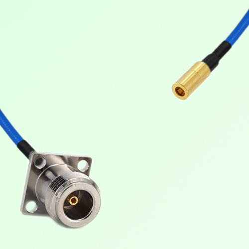 Semi-Flexible Jumper SSMB Female to N Female 4 Hole Flange Mount 17.5x17.5mm Semi-Flexible Jumper SSMB Female to N Female 4 Hole Flange Mount 17.5x17.5mm