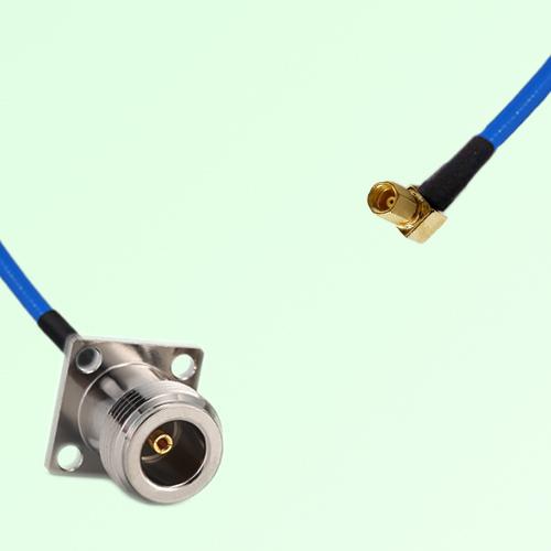 Semi-Flexible Jumper SSMC Female Right Angle to N Female 4 Hole 17.5x17.5mm Semi-Flexible Jumper SSMC Female Right Angle to N Female 4 Hole 17.5x17.5mm