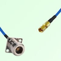 Semi-Flexible Jumper SSMC Female to N Female 4 Hole Flange Mount 17.5x17.5mm Semi-Flexible Jumper SSMC Female to N Female 4 Hole Flange Mount 17.5x17.5mm
