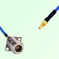 Semi-Flexible Jumper SSMC Male to N Female 4 Hole Flange Mount 17.5x17.5mm Semi-Flexible Jumper SSMC Male to N Female 4 Hole Flange Mount 17.5x17.5mm