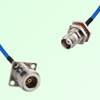 Semi-Flexible Jumper TNC Bulkhead Female with O-Ring to N Female 4 Hole 17.5mm Semi-Flexible Jumper TNC Bulkhead Female with O-Ring to N Female 4 Hole 17.5mm