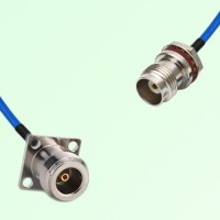 Semi-Flexible TNC Front Mount O-Ring Bulkhead Female - N Female 4 Hole 17.5mm Semi-Flexible TNC Front Mount O-Ring Bulkhead Female - N Female 4 Hole 17.5mm