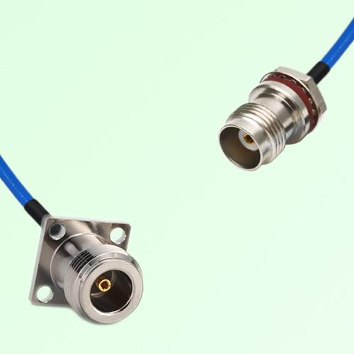 Semi-Flexible TNC Front Mount O-Ring Bulkhead Female - N Female 4 Hole 17.5mm Semi-Flexible TNC Front Mount O-Ring Bulkhead Female - N Female 4 Hole 17.5mm