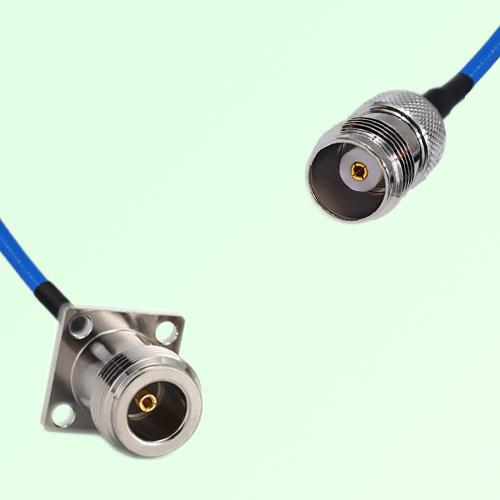Semi-Flexible Jumper TNC Female to N Female 4 Hole Flange Mount 17.5x17.5mm Semi-Flexible Jumper TNC Female to N Female 4 Hole Flange Mount 17.5x17.5mm