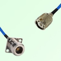 Semi-Flexible Jumper TNC Male to N Female 4 Hole Flange Mount 17.5x17.5mm Semi-Flexible Jumper TNC Male to N Female 4 Hole Flange Mount 17.5x17.5mm