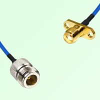Semi-Flexible Jumper SMA Female 2 Hole Flange Mount to N Female Semi-Flexible Jumper SMA Female 2 Hole Flange Mount to N Female