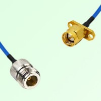 Semi-Flexible Jumper SMA Male 2 Hole Flange Mount to N Female Semi-Flexible Jumper SMA Male 2 Hole Flange Mount to N Female