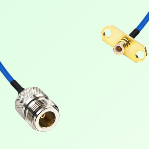 Semi-Flexible Jumper SMB Male 2 Hole Flange Mount to N Female