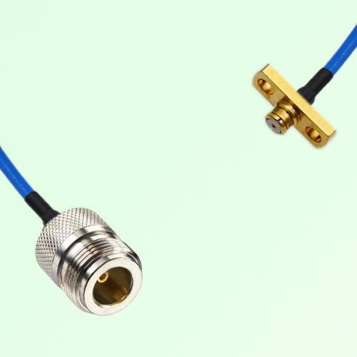 Semi-Flexible Jumper SMP Female 2 Hole Flange Mount to N Female Semi-Flexible Jumper SMP Female 2 Hole Flange Mount to N Female