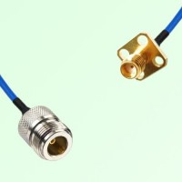 Semi-Flexible Jumper SSMA Female 4 Hole Flange Mount 12.7x12.7mm to N Female Semi-Flexible Jumper SSMA Female 4 Hole Flange Mount 12.7x12.7mm to N Female