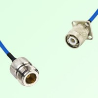 Semi-Flexible Jumper TNC Male 4 Hole Flange Mount 17.5x17.5mm to N Female Semi-Flexible Jumper TNC Male 4 Hole Flange Mount 17.5x17.5mm to N Female