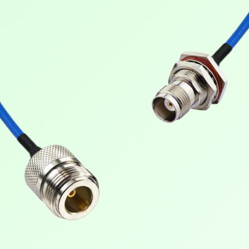 Semi-Flexible Jumper TNC Bulkhead Female with O-Ring to N Female Semi-Flexible Jumper TNC Bulkhead Female with O-Ring to N Female