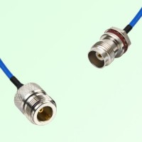 Semi-Flexible Jumper TNC Front Mount Bulkhead Female with O-Ring to N Female Semi-Flexible Jumper TNC Front Mount Bulkhead Female with O-Ring to N Female