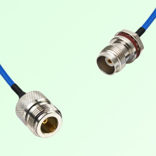 Semi-Flexible Jumper TNC Front Mount Bulkhead Female with O-Ring to N Female Semi-Flexible Jumper TNC Front Mount Bulkhead Female with O-Ring to N Female