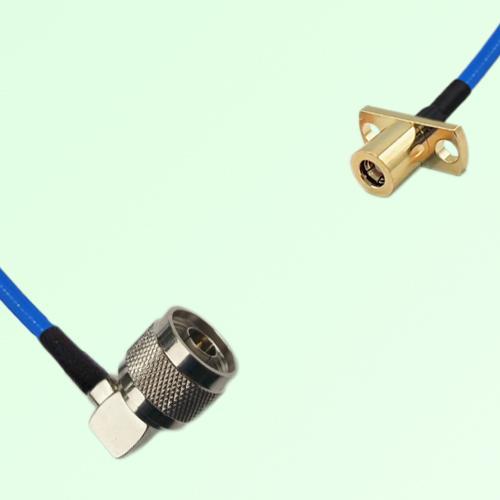 Semi-Flexible Jumper SMB Female 2 Hole Flange Mount to N Male Right Angle Semi-Flexible Jumper SMB Female 2 Hole Flange Mount to N Male Right Angle
