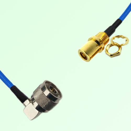 Semi-Flexible Jumper SMB Front Mount Bulkhead Female to N Male Right Angle Semi-Flexible Jumper SMB Front Mount Bulkhead Female to N Male Right Angle