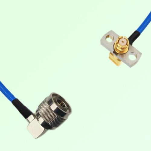 Semi-Flexible Jumper SMP Female Right Angle 2 Hole to N Male Right Angle Semi-Flexible Jumper SMP Female Right Angle 2 Hole to N Male Right Angle