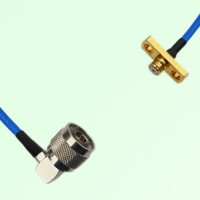Semi-Flexible Jumper SMP Female 2 Hole Flange Mount to N Male Right Angle Semi-Flexible Jumper SMP Female 2 Hole Flange Mount to N Male Right Angle