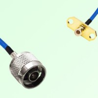 Semi-Flexible Jumper SMB Male 2 Hole Flange Mount to N Male Semi-Flexible Jumper SMB Male 2 Hole Flange Mount to N Male