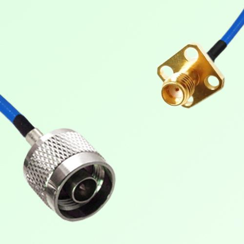 Semi-Flexible Jumper SSMA Female 4 Hole Flange Mount 12.7x12.7mm to N Male Semi-Flexible Jumper SSMA Female 4 Hole Flange Mount 12.7x12.7mm to N Male