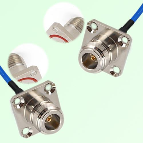 Semi-Flexible Jumper N Female 4 Hole O-Ring 25mm to N Female 4 Hole O-Ring 25mm Semi-Flexible Jumper N Female 4 Hole O-Ring 25mm to N Female 4 Hole O-Ring 25mm