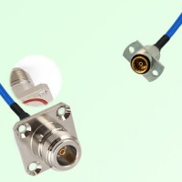 Semi-Flexible Jumper SBMA Female 2 Hole to N Female 4 Hole with O-Ring 25x25mm Semi-Flexible Jumper SBMA Female 2 Hole to N Female 4 Hole with O-Ring 25x25mm