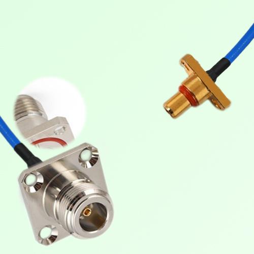 Semi-Flexible Jumper SBMA Male 2 Hole to N Female 4 Hole with O-Ring 25x25mm Semi-Flexible Jumper SBMA Male 2 Hole to N Female 4 Hole with O-Ring 25x25mm