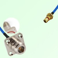 Semi-Flexible Jumper SBMA Bulkhead Male to N Female 4 Hole with O-Ring 25x25mm Semi-Flexible Jumper SBMA Bulkhead Male to N Female 4 Hole with O-Ring 25x25mm