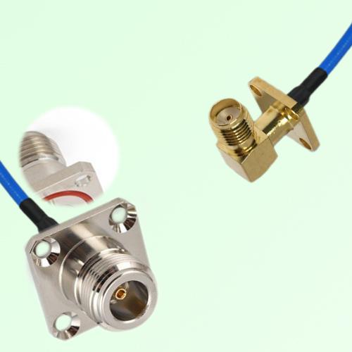 Semi-Flexible SMA Female Right Angle 4 Hole to N Female 4 Hole O-Ring 25mm Semi-Flexible SMA Female Right Angle 4 Hole to N Female 4 Hole O-Ring 25mm