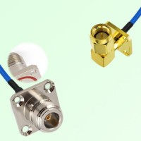 Semi-Flexible Jumper SMA Male Right Angle 4 Hole to N Female 4 Hole O-Ring 25mm Semi-Flexible Jumper SMA Male Right Angle 4 Hole to N Female 4 Hole O-Ring 25mm