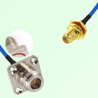 Semi-Flexible SMA Bulkhead Female with O-Ring to N Female 4 Hole O-Ring 25mm Semi-Flexible SMA Bulkhead Female with O-Ring to N Female 4 Hole O-Ring 25mm