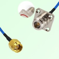 Semi-Flexible Jumper N Female 4 Hole with O-Ring 25x25mm to SMA Male Semi-Flexible Jumper N Female 4 Hole with O-Ring 25x25mm to SMA Male