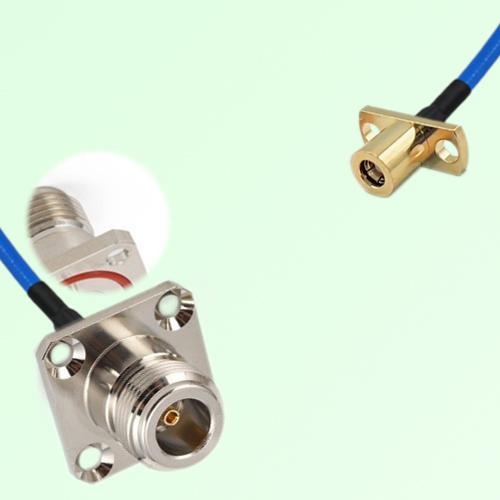 Semi-Flexible Jumper SMB Female 2 Hole to N Female 4 Hole with O-Ring 25x25mm Semi-Flexible Jumper SMB Female 2 Hole to N Female 4 Hole with O-Ring 25x25mm