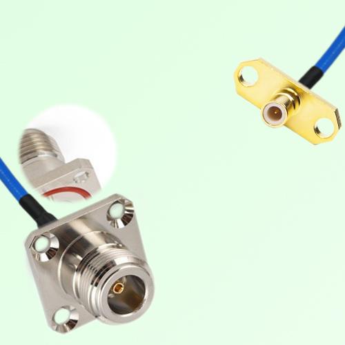 Semi-Flexible Jumper SMB Male 2 Hole to N Female 4 Hole with O-Ring 25x25mm