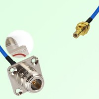 Semi-Flexible Jumper SMB Bulkhead Male to N Female 4 Hole with O-Ring 25x25mm Semi-Flexible Jumper SMB Bulkhead Male to N Female 4 Hole with O-Ring 25x25mm
