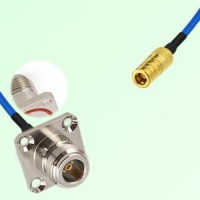 Semi-Flexible Jumper SMB Female to N Female 4 Hole with O-Ring 25x25mm Semi-Flexible Jumper SMB Female to N Female 4 Hole with O-Ring 25x25mm