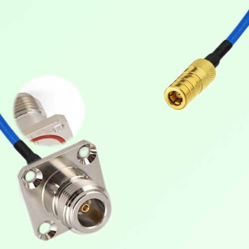 Semi-Flexible Jumper SMB Female to N Female 4 Hole with O-Ring 25x25mm Semi-Flexible Jumper SMB Female to N Female 4 Hole with O-Ring 25x25mm