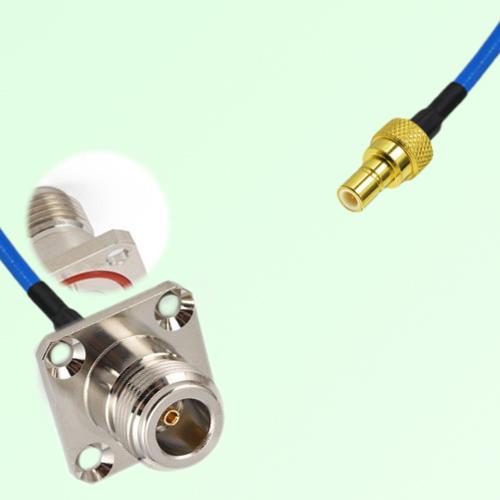 Semi-Flexible Jumper SMB Male to N Female 4 Hole with O-Ring 25x25mm