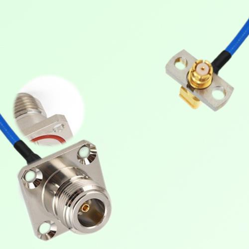 Semi-Flexible SMP Female Right Angle 2 Hole to N Female 4 Hole O-Ring 25mm Semi-Flexible SMP Female Right Angle 2 Hole to N Female 4 Hole O-Ring 25mm