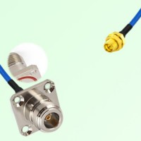 Semi-Flexible Jumper SMP Bulkhead Male to N Female 4 Hole with O-Ring 25x25mm Semi-Flexible Jumper SMP Bulkhead Male to N Female 4 Hole with O-Ring 25x25mm